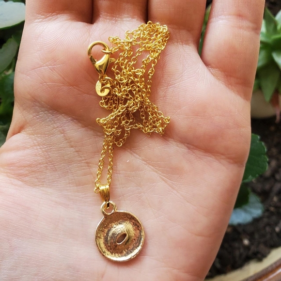 New Dainty Handmade Gold Doughnut Necklace - Picture 4 of 4